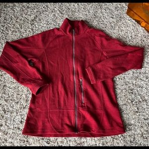 Ibex Merino Full Zip Sweater Jacket M Red